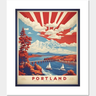 Portland Oregon United States of America Tourism Vintage Poster Posters and Art